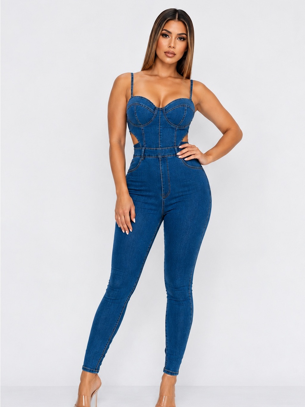 Total Flirt Demin Jumpsuit